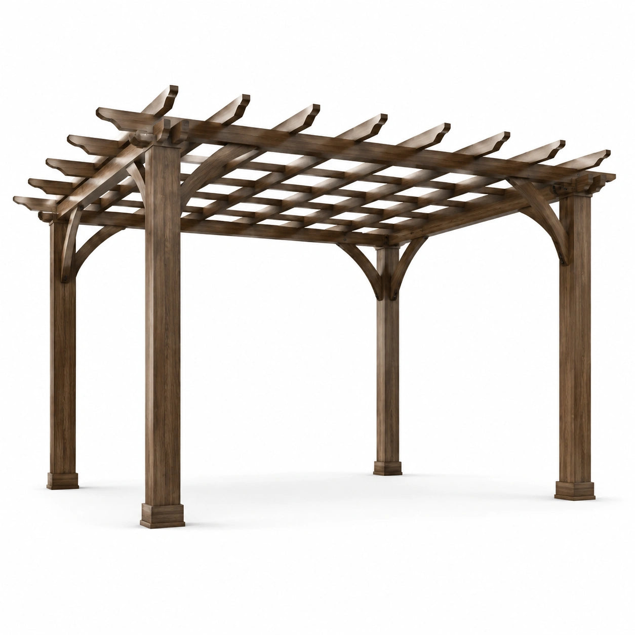 Pergola en bois robuste marron 300 cm x 300 cm x 250 cm
