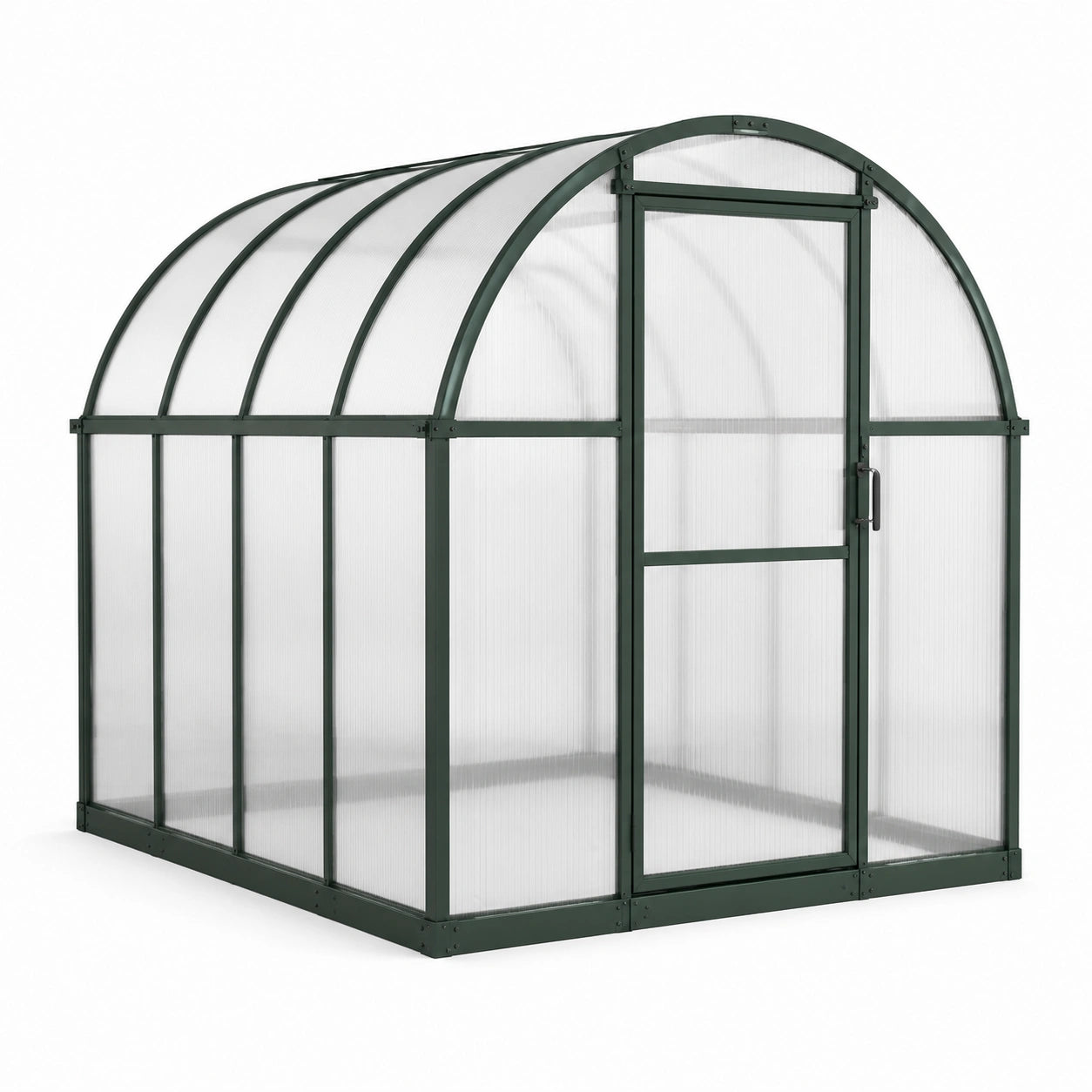 Serre de jardin en polycarbonate cadre en aluminium vert